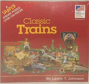 Great American Puzzle Factory CLASSIC TRAINS by Lewis Johnson 700 Pc Puzzle NEW