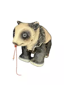 Composition Pull Toy Panda Bear! Rare!!! Circa1940s! Purchased Japan Post WW2 - Picture 1 of 21