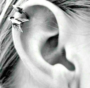 PAR 16G 5/16" FLECHA DE ACERO ANILLO ESPIRAL DE TACHUELAS OREJA RETORCIDA HÉLICE TRAGUS DAITH LABIO - Imagen 1 de 3