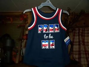 PATRIOTIC BOYS TODDLER FREE TO BE ME SHIRT SIZE 3T JULY 4TH THEME BLUE CASUAL - Picture 1 of 1