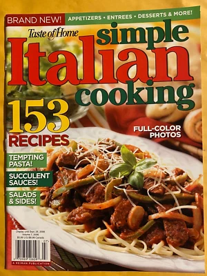 ITALIAN taste of home SIMPLE COOKING 153 recipes TEMPTING PASTA succulent sauces - Image 1 of 4