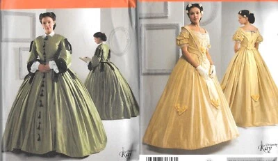 Civil War Dress 1800s Reenactment Costume Sz 8-14 Simplicity 2887 or 2881 U PICK - Image 1 of 2