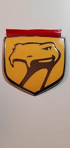 Dodge Viper Gen 2 Sneaky Pete genuine Mopar hood medallion in Viper Race Yellow - Picture 1 of 7