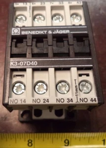 BENEDIKT & JAGER RELAY 110-120V 60 HZ P/N K3-07D40110 - Picture 1 of 5