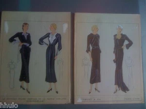 Mode Fashion Original paint peinture 1930 robe dress Femme Women Vermont & Cie 1 - Picture 1 of 3