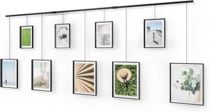 Umbra Exhibit Wall Frame with Metal Rod for Hanging-Rimless Design-Suitable - Picture 1 of 1