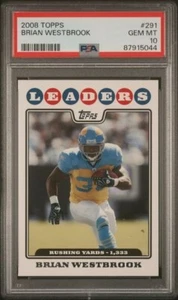 PSA 10 POP 1 FRANKFORD YELLOW JACKETS BRIAN WESTBROOK 2008 TOPPS 291 EAGLES RARE - Picture 1 of 2