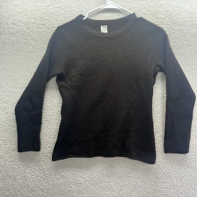 Suéter Aqua Cashmere Mujer Grande Marrón Manga Larga Preppy Damas Ajuste Profesional Foto 1 de 4