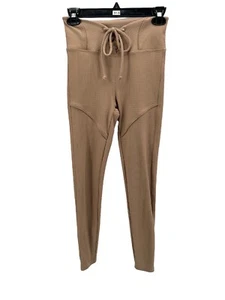 Year Of Ours Women's Tan Lace-Up Ribbed Football Leggings Size Small - Picture 1 of 8