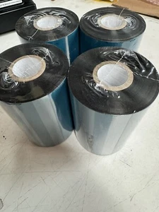 4 Wax Thermal Transfer Ribbon for Zebra Printer 110mm x 450M 4.33" x 1476" Roll - Afbeelding 1 van 1