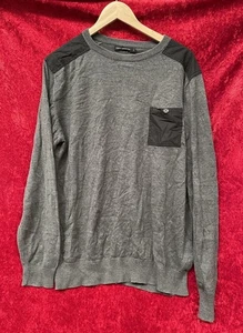 French Connection Mens Grey Black Sweater Size XL. SW128 - Picture 1 of 3