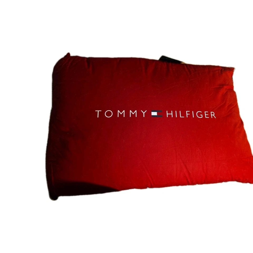 Tommy Hilfiger Almohada Cama Vintage/Logo - Almohada Decorativa Azul Marino Hibisco con Etiquetas Foto 1 de 4
