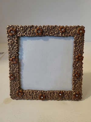 Marco de fotos floral color bronce de 3,5" x 3,5" Foto 1 de 3