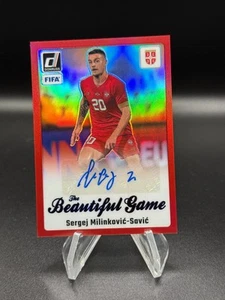 2023-24 Panini Donruss Sergej Milinkovic - Savic The Beautiful Game Auto Red /49 - Bild 1 von 2