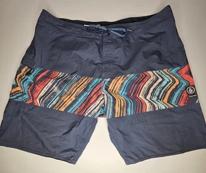 Pantalones Cortos de Tabla Volcom Mod Tech Para Hombre Talla 40 Gris Multicolor Natación Surf Elastizados - Imagen 1 de 8