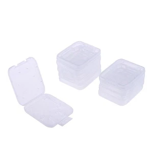 10Pcs Transparent SD TF CF Memory Card Storage Box Holder Box Protective Case Qo - Zdjęcie 1 z 13