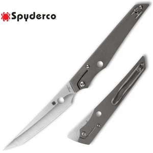 Spyderco Cobol SLIPJOINT Front Flipper M390 Tanto Blade Titanium Handles C273TIP - Picture 1 of 3