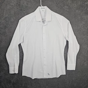 Camisa State And Liberty Para Hombre Grande Blanca Vestido Calce Ajustado Moderna Clásica Oficina - Imagen 1 de 9