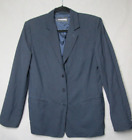 Dino Valiano Blazer Women 10 Blue Casual Jacket Ladies Marlys Coat Silk Blend