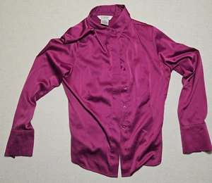 George Fuschia Pink Long Sleeve Blouse Women's M - Picture 1 of 3