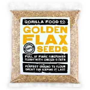 Gorilla Food Co. Golden Flax Seeds (Linseeds) 200g-5kg - Picture 1 of 10