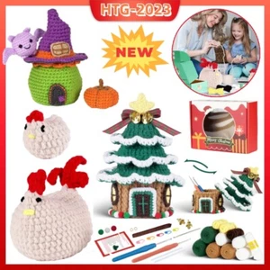 Kit uncinetto per principianti con ganci uncinetto filato cartone animato fai da te giocattoli soffiati regalo - Foto 1 di 36