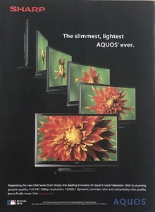 2007 Sharp Aquos HDTV D64 Series PRINT AD Liquid Crystal Television - Slim Light - Bild 1 von 5
