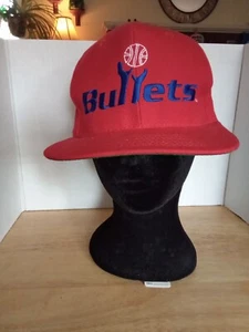 Vintage Washington Bullets Mütze Herren One Size Rot Snapback Arch 90s NBA Cap - Bild 1 von 5