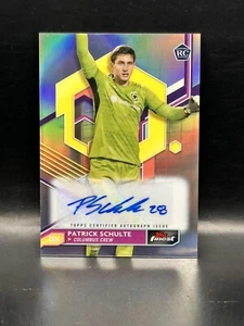 2023 Topps Finest MLS Refractor Auto Patrick Schulte RC A-PS Columbus Crew - Picture 1 of 2