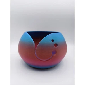 Garnschale smile, Regenbogen, zum stricken und häkeln 20 cm breit, ca. 12 cm hoc - Bild 1 von 10