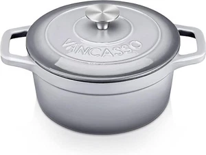 vancasso - Casseruola in ghisa con coperchio, diametro di 20 cm, 2 L - grigio - Foto 1 di 6