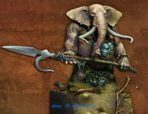 1/24 75mmH Elephant Warrior Statue Resin Figure Model Kits Unpainted No Stand - Picture 1 of 3