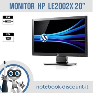Monitor HP LE2002x Schermo 20" per Computer Desktop 1600x900px GRADO A - Imagen 1 de 3