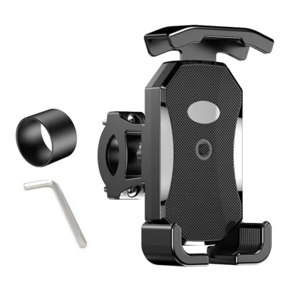Motorcycle Bicycle Phone Holder Clamp Handlebar Mount 360° Rotation for iPhone16 - Image 1 of 4