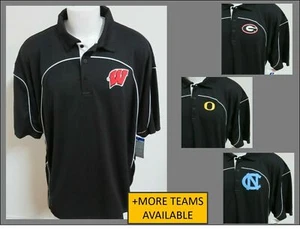 New Sz S Black Russell Athletic Ncaa Mens Polyester #76L Golf Polo Shirt - Picture 1 of 352