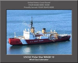 USCGC Polar Star WAGB 10 Personalized Canvas Ship Photo Print Coast Guard - Picture 1 of 1