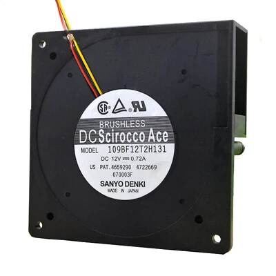 SANYO DENKI DC Scirocco Ace 109BF12T2H14 120mmx32mm 12032 12V 0.72A Blower Fan - Image 1 of 4