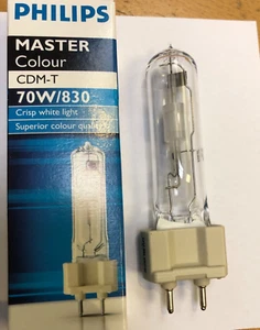 PHILIPS MASTER COLOR CDM-T 70W/830 G12 BLANCO CÁLIDO Calidad Color Superior - Imagen 1 de 1