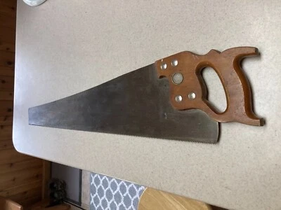 Vtg E.C. Atkins Silver Steel No. 51 8TPI  Taper Ground Handsaw Skewback - Image 1 of 4