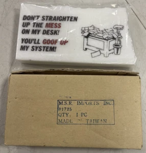 Marble Office Paperweight Office Decor Real Marble M.S.R. Imports New In Box - Picture 1 of 11