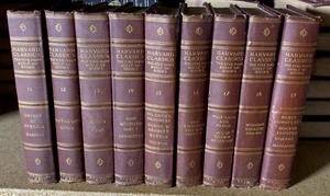 Harvard Classics 1909 Vol 11-19 Lot 9 Antique Books Bunyan Virgil Don Quixote - Picture 1 of 17
