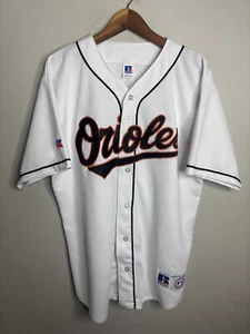 Vintage 90s Russell Athletic BALTIMORE ORIOLES MLB Baseball Jersey White L 5106 - Picture 1 of 7