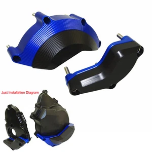 Blue Engine Stator Pulse Crash Pad Slider Protector For YAMAHA YZF R6 2006-2021 - Picture 1 of 8