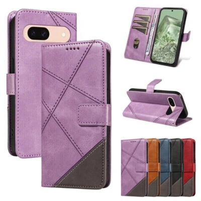 Splice Leather Card Wallet Phone Case For Google Pixel 9 Pro XL 8 7 Pro 8A 7A - Image 1 of 4