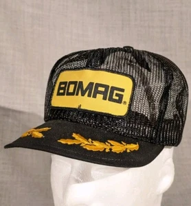 Vintage BOMAG Louisville mfg co hat Black All Mesh Adjustable Snapback Trucker - Picture 1 of 9