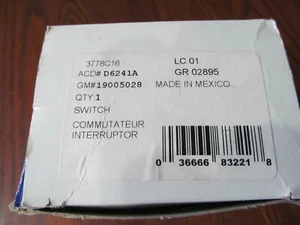 NOS 1992-1993 RIVIERA TORO 1994-2002 CADILLAC Turn Signal Switch D6241A 19005028 - Picture 1 of 2