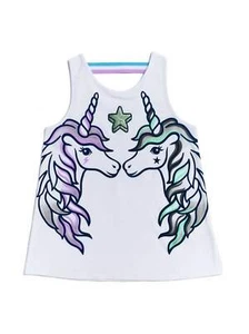 Wonder Nation Little Girls & Big Girls Unicorn Graphic Tank Size M 7-8 - Picture 1 of 1