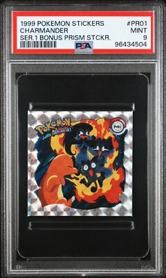 Charmander #PR01 Bonus Prism Sticker Pokemon Artbox 1999 - PSA 9 MINT - Image 1 of 2