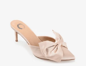 Journee Collection women’s Tiarra Bow heels, color Ivory, size 9 - Picture 1 of 8
