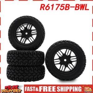 4Pcs 75mm Front Rear Tires Wheels 12mm Hex for HSP HPI 1/10 Buggy Car (Black) SN - Bild 1 von 11